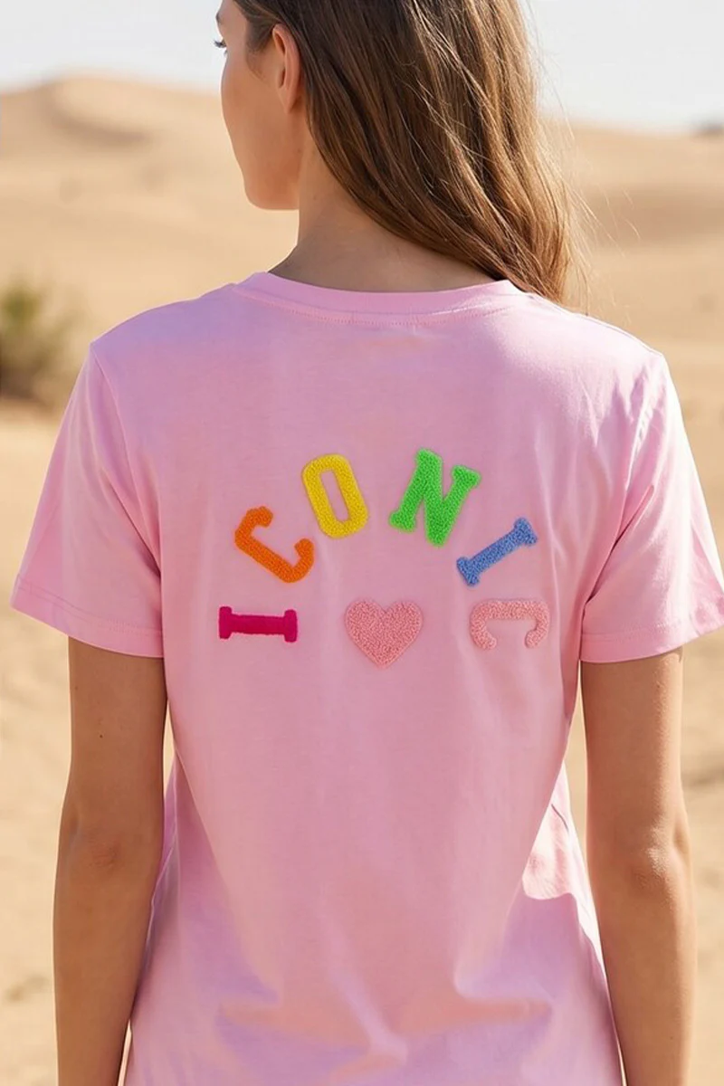 Iconic Tee | Pink Multi
