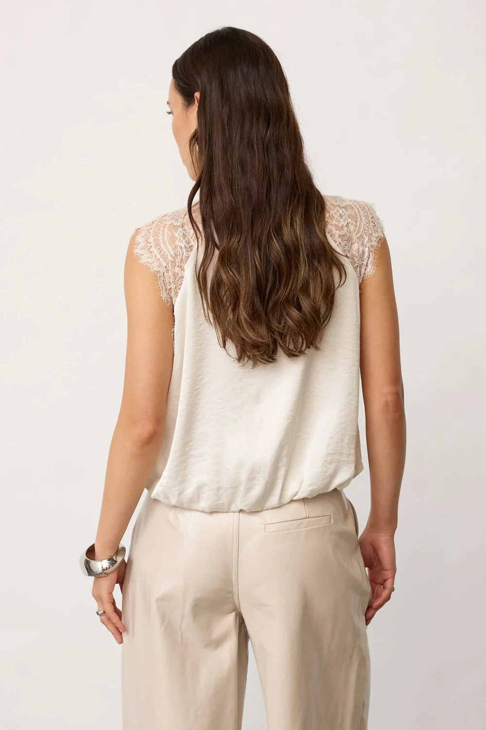 Idun Lace Ballon Top 45185 | Off white | Top fra Co'couture - Image 6