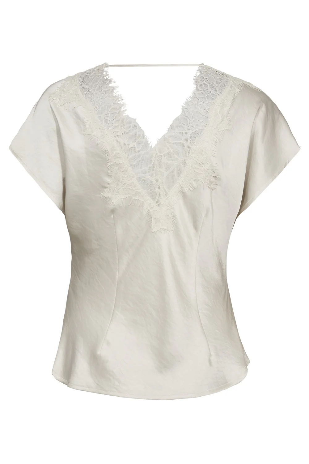 Iduncc Lace Ss Blouse | Off White | Skjorte fra Co'Couture - Image 5