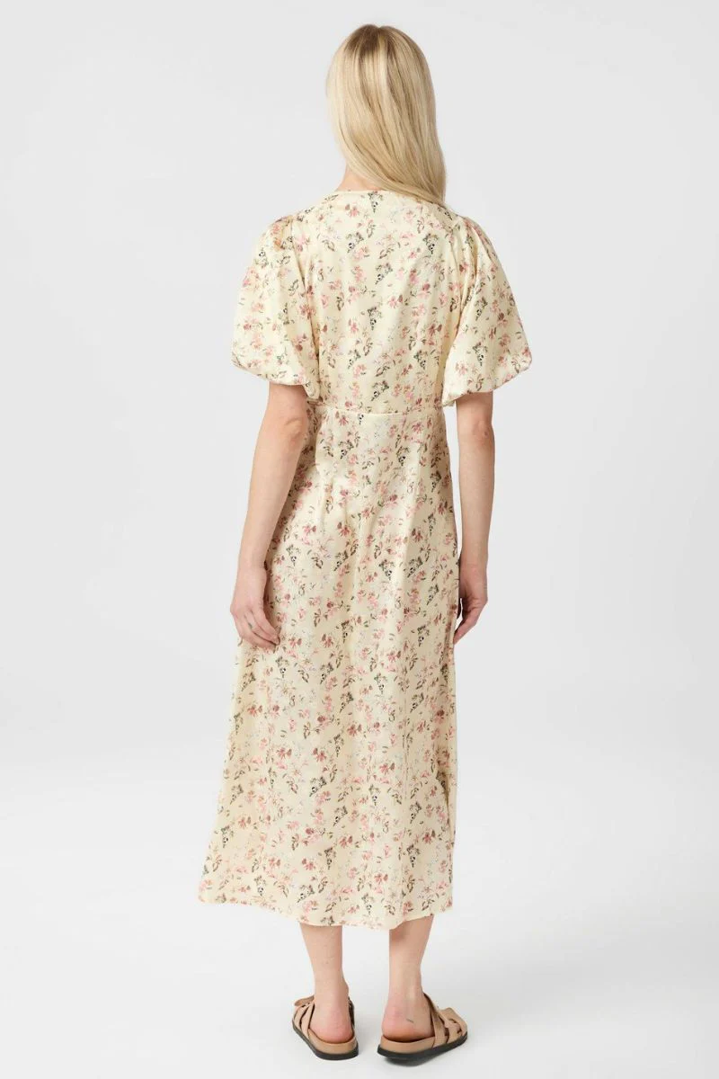 Illana Flower Print Dress | Creme | Kjole fra Neo Noir - Image 4