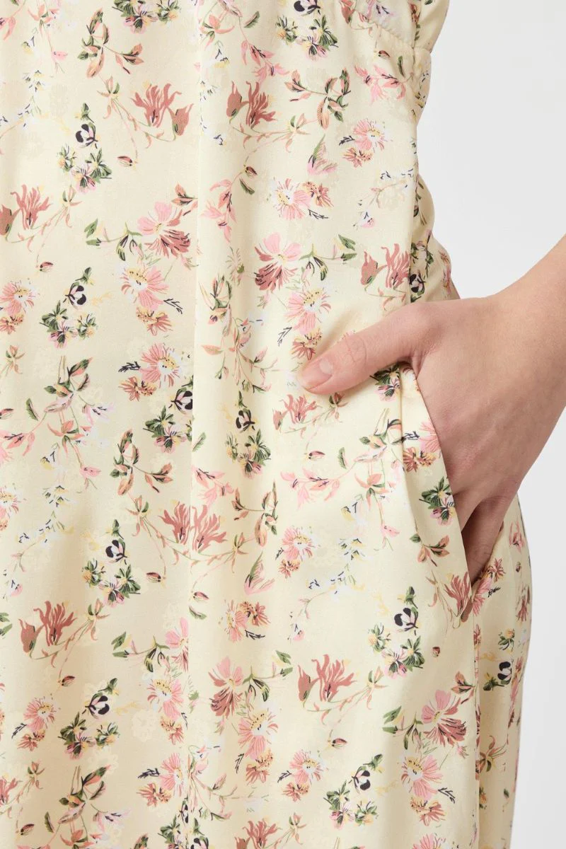Illana Flower Print Dress | Creme | Kjole fra Neo Noir - Image 5