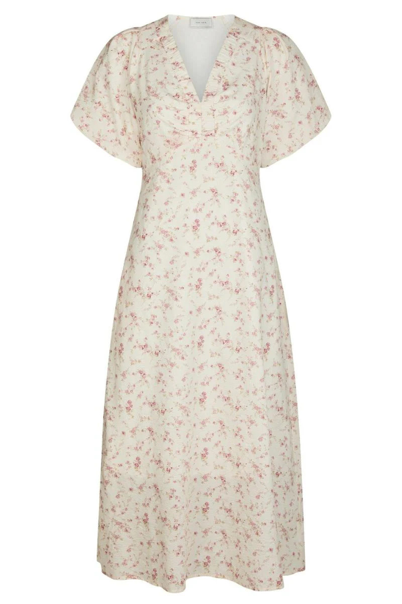 Illana Print Dress | Dusty Rose | Kjole fra Neo Noir