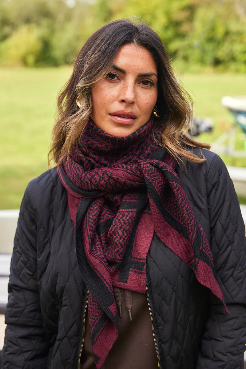 Imperial Scarf | Dark red combi | Tørklæde fra French Laundry - Image 3