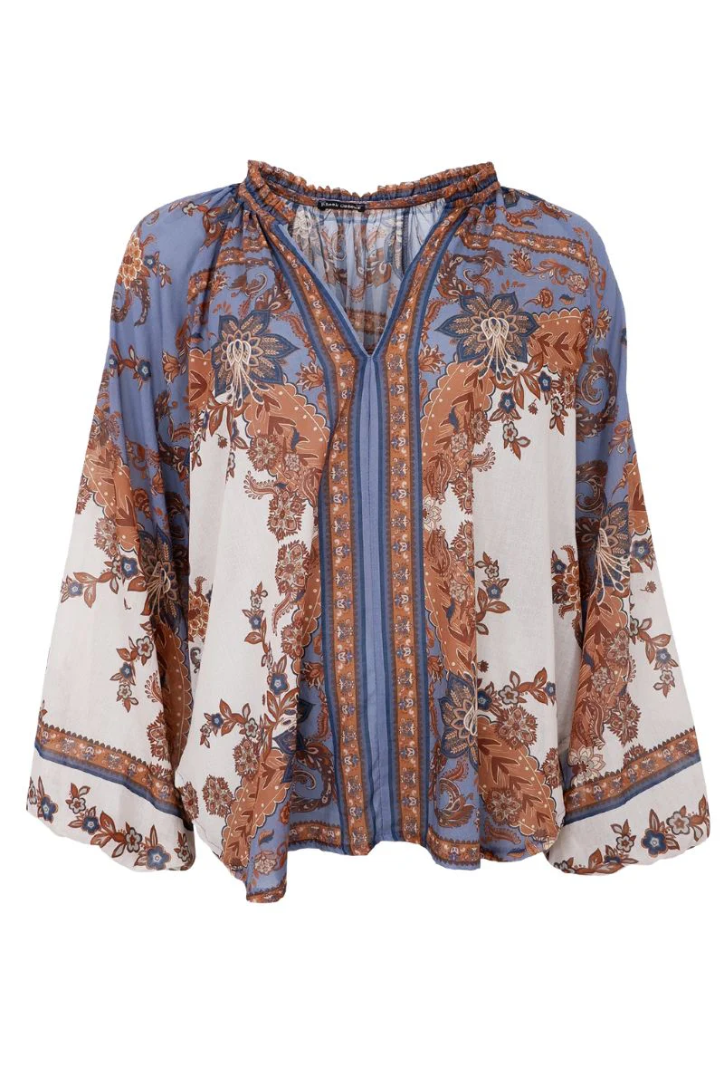 Indigo Blouse | Blue | Bluse fra Black Colour - Image 2