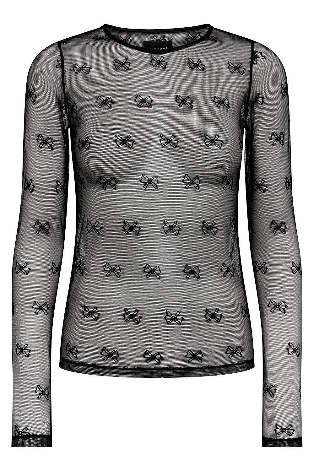 Isa Ls Lace Blouse | Black Bow | Bluse fra Liberté - Image 2