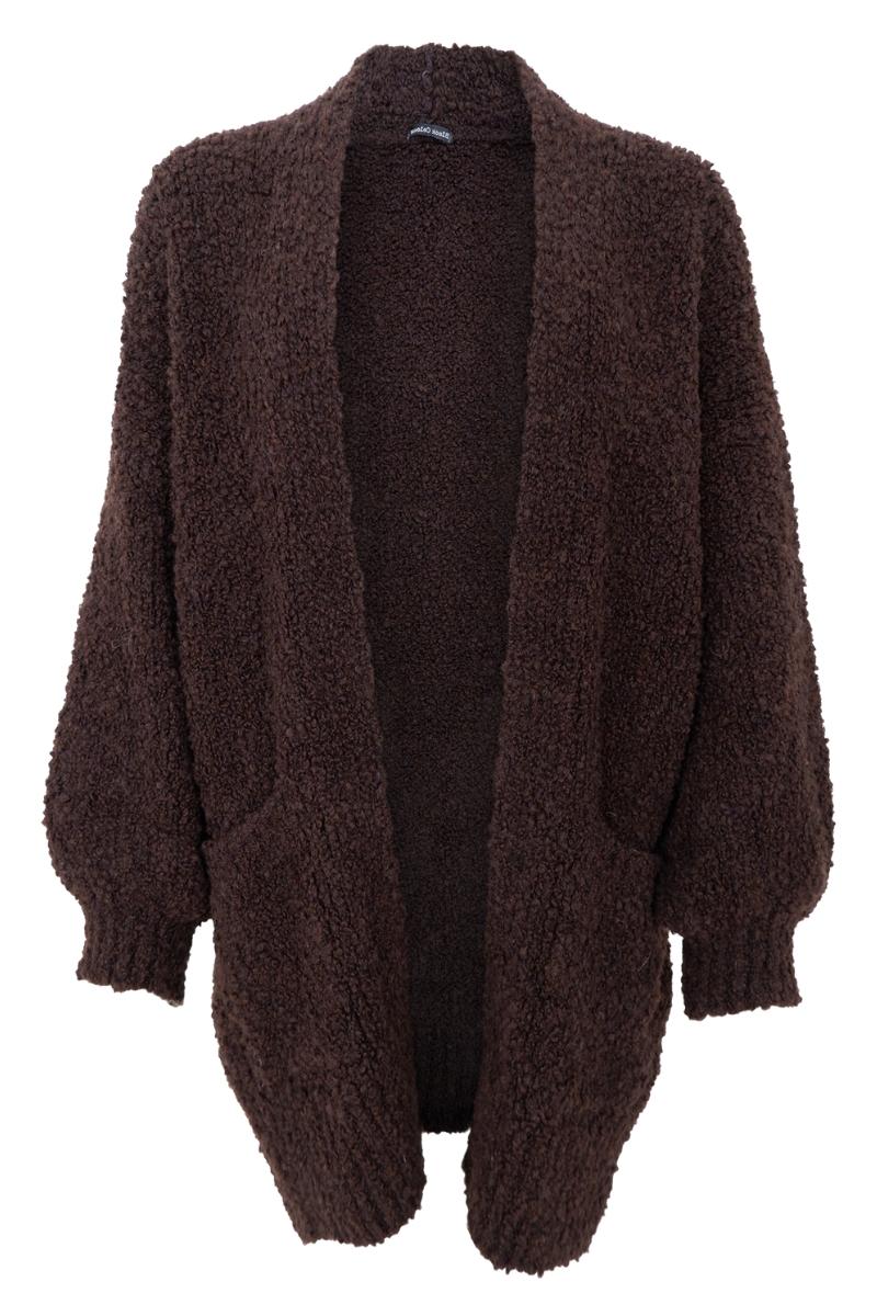 Isola Knit Cardigan | Coffee | Strik fra Black Colour - Image 2
