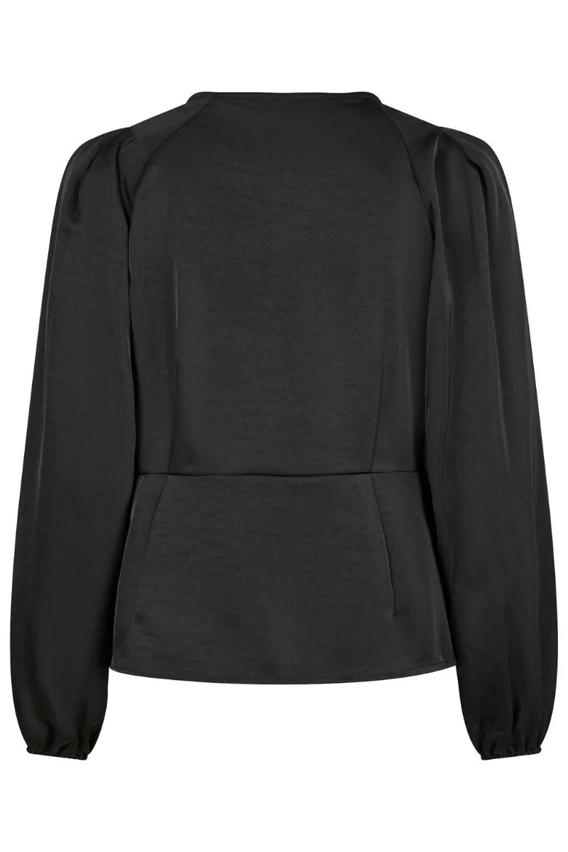 Istana Heavy Sateen Blouse | Black | Bluse fra Neo Noir - Image 4