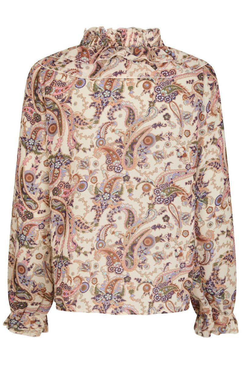 Ivey Art Paisely Blouse | Creme | Bluse fra Neo Noir - Image 3