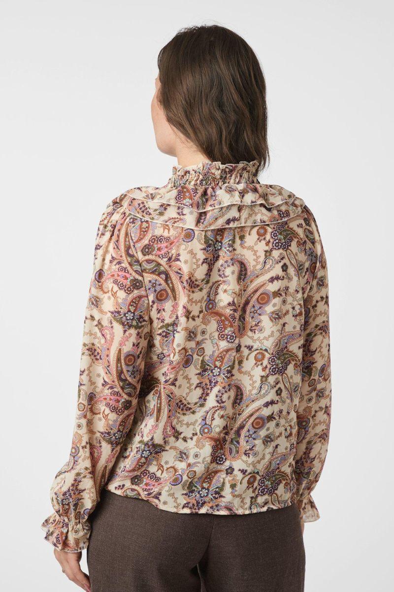 Ivey Art Paisely Blouse | Creme | Bluse fra Neo Noir - Image 4