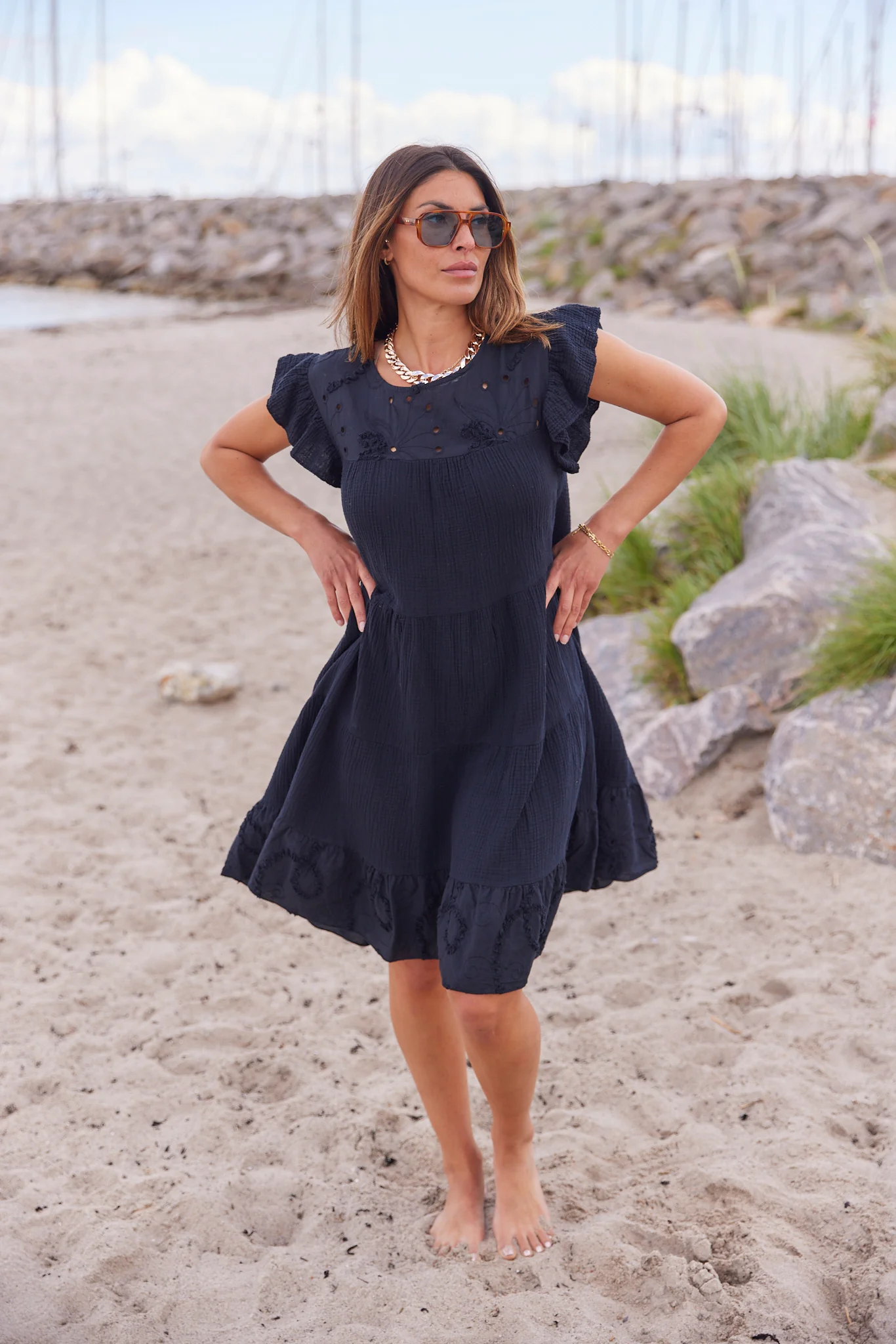 Ivy Anglaise Dress | Black - Image 2