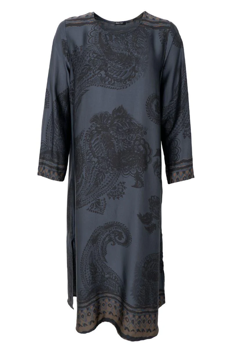 Jasmine Long Dress | Midnight Grey | Kjole fra Black Colour - Image 2