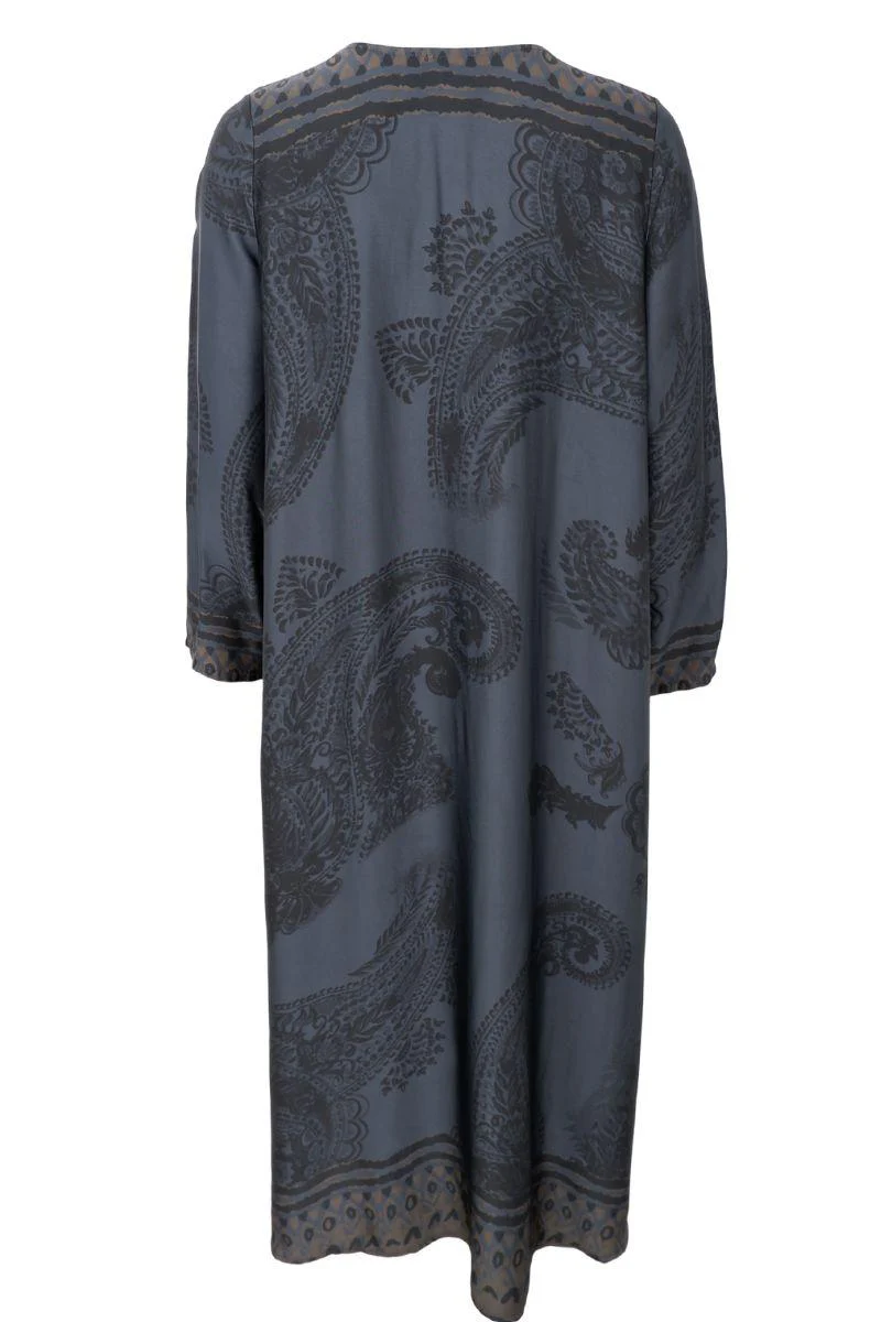 Jasmine Long Dress | Midnight Grey | Kjole fra Black Colour - Image 3
