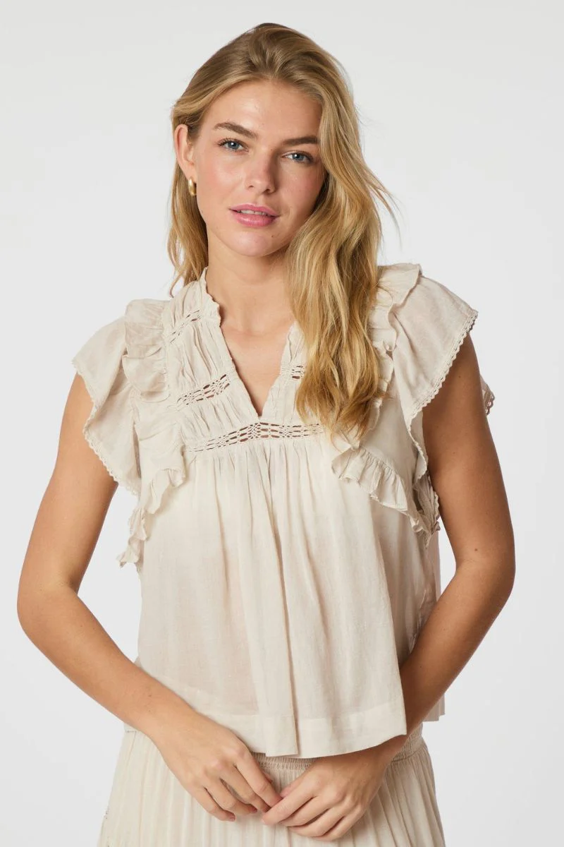 Jayla S Voile Top 159881 | Ivory | Top fra Neo Noir - Image 5