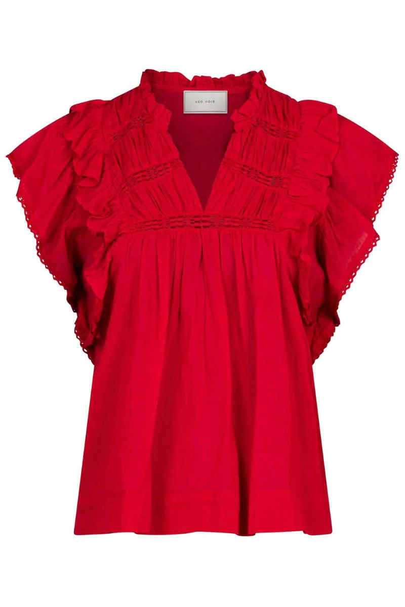 Jayla S Voile Top 159881 | Red | Top fra Neo Noir - Image 2