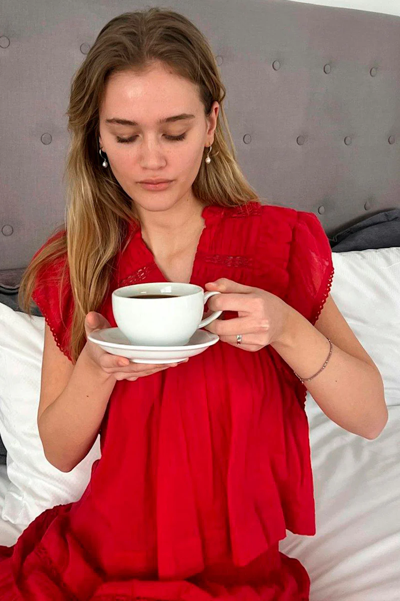 Jayla S Voile Top 159881 | Red | Top fra Neo Noir - Image 3