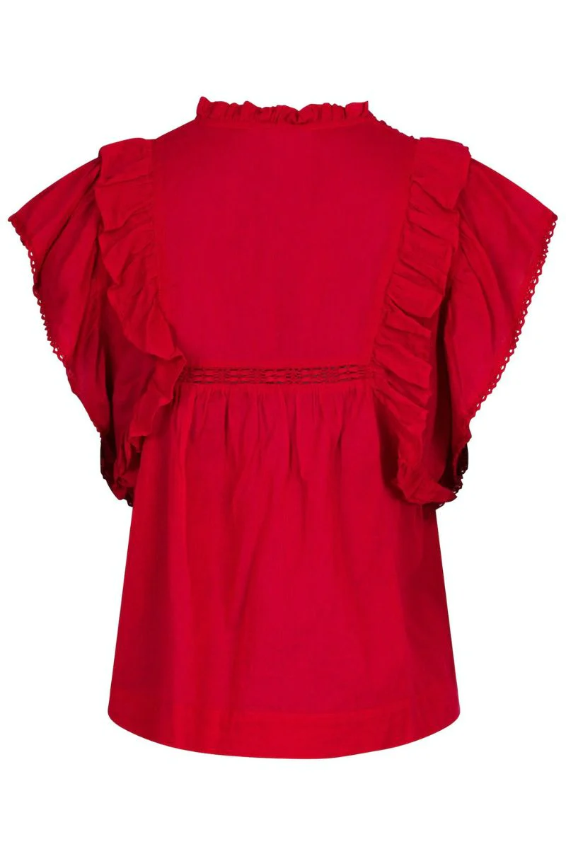 Jayla S Voile Top 159881 | Red | Top fra Neo Noir - Image 6