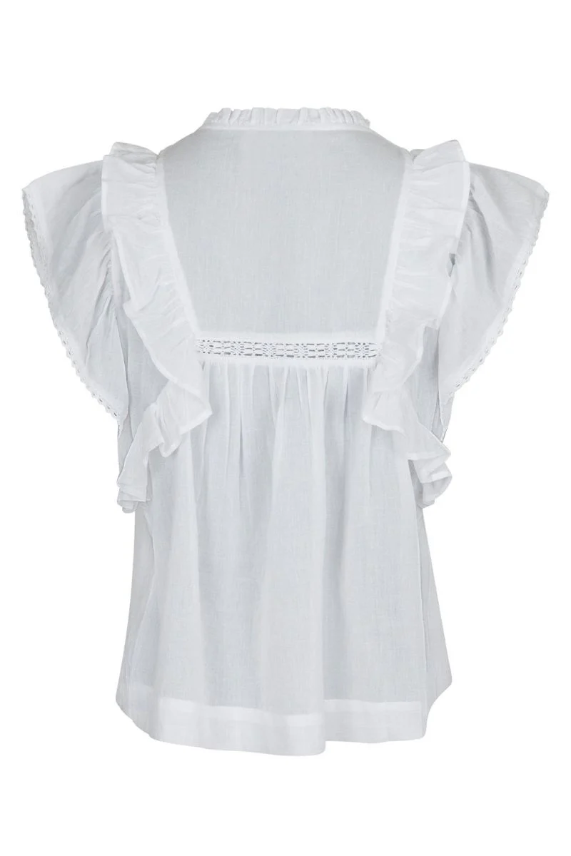 Jayla S Voile Top | White | Top fra Neo Noir - Image 4