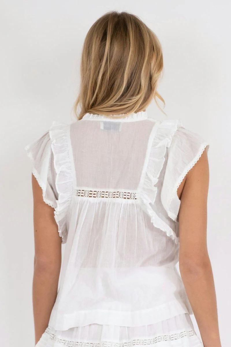 Jayla S Voile Top | White | Top fra Neo Noir - Image 5