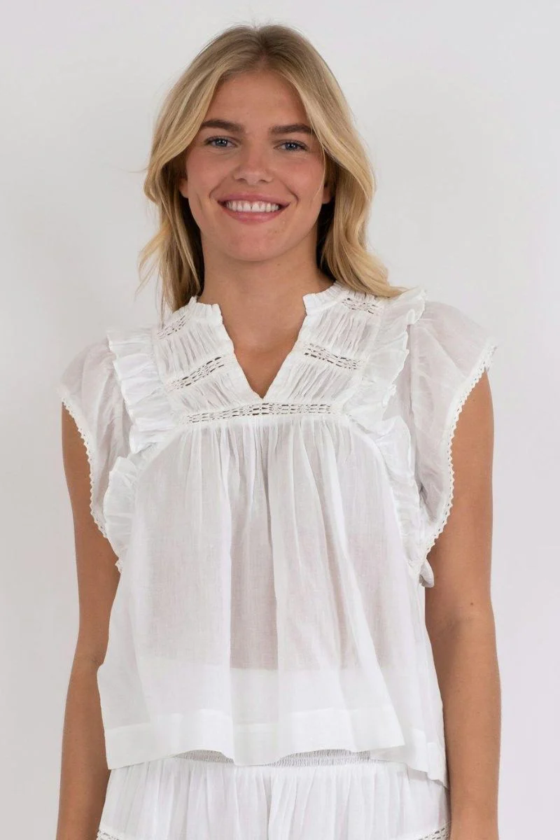 Jayla S Voile Top | White | Top fra Neo Noir - Image 6