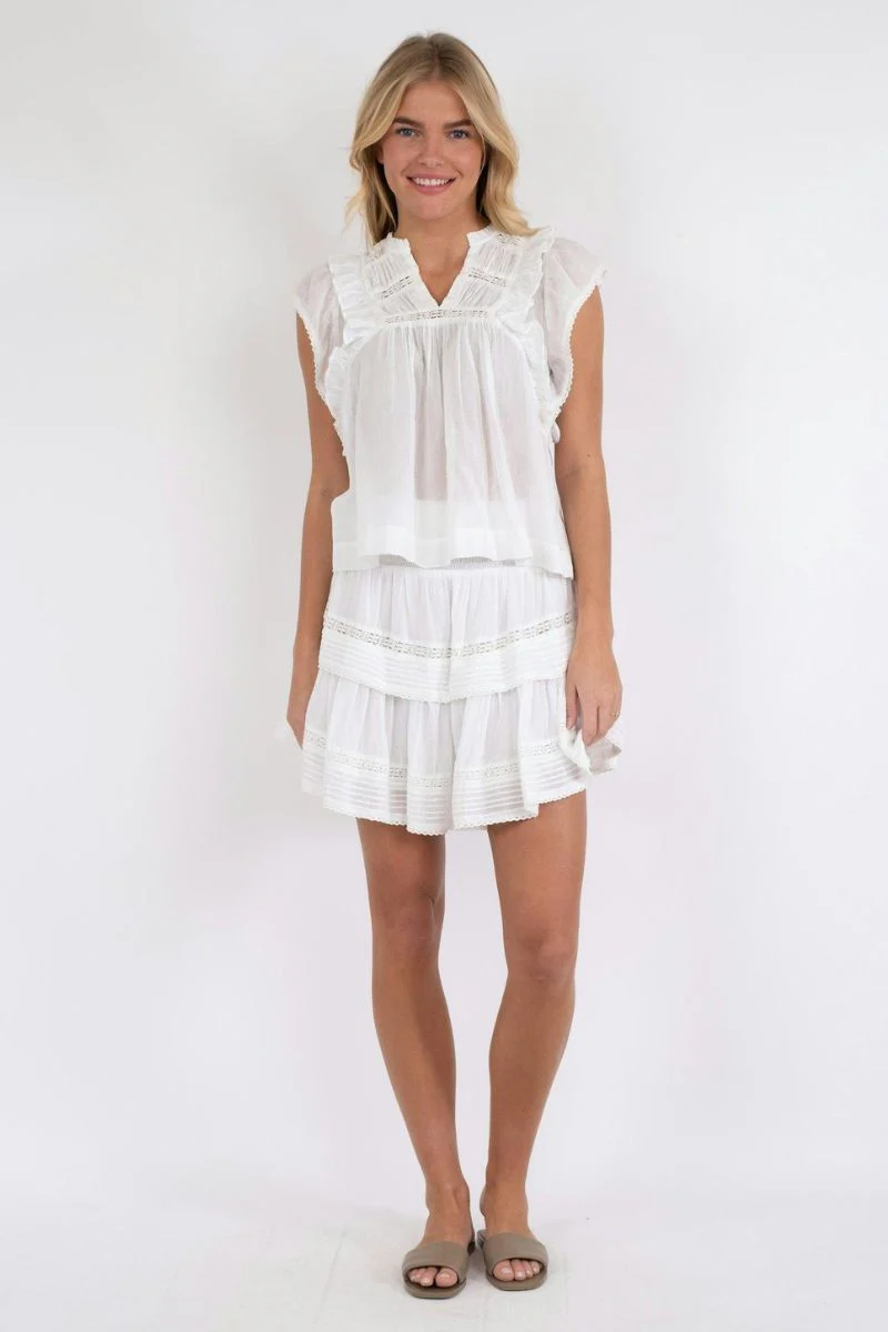 Jayla S Voile Top | White | Top fra Neo Noir - Image 7
