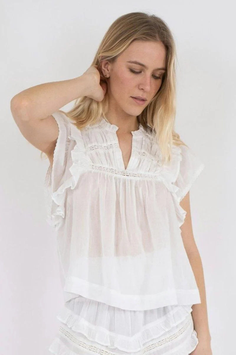 Jayla S Voile Top | White | Top fra Neo Noir - Image 8