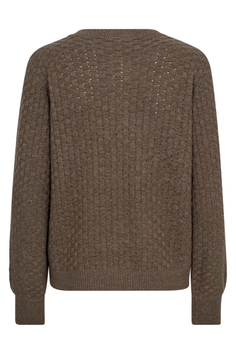 Jazz Cardigan 206456 | Morel Melange | Cardigan fra Freequent - Image 2