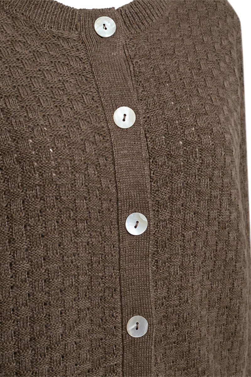 Jazz Cardigan 206456 | Morel Melange | Cardigan fra Freequent - Image 3