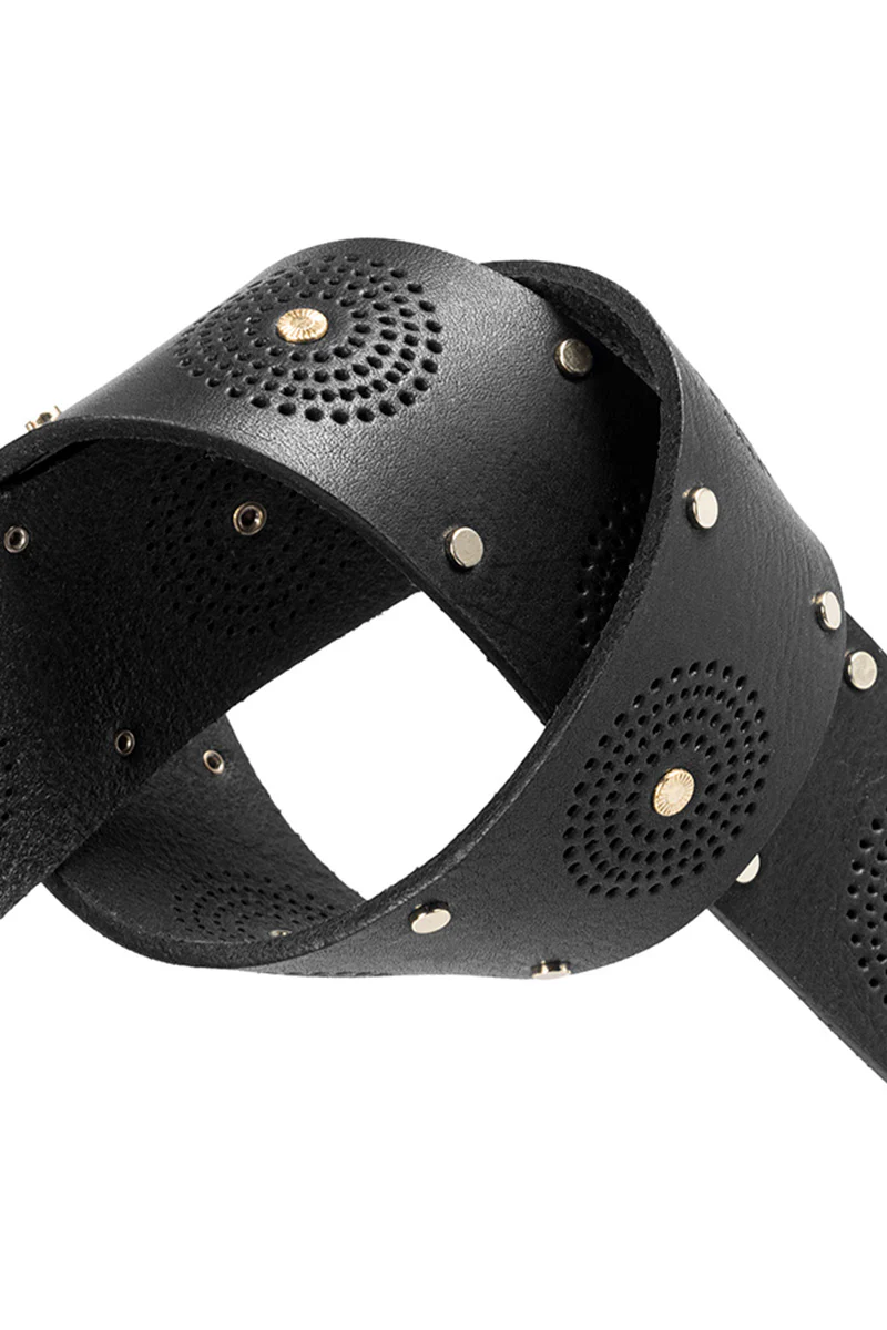 15846 Jeans belt | Black | Bælte fra Depeche - Image 4