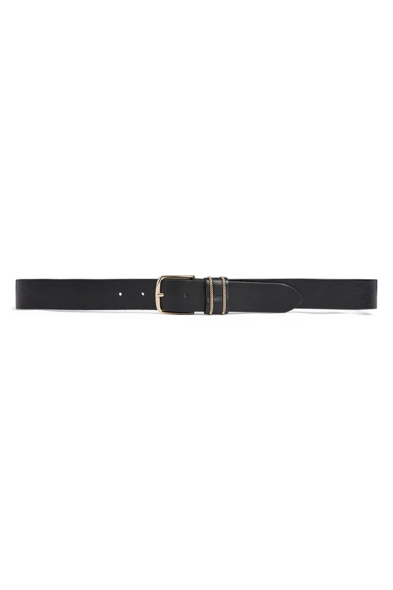 Jeans Belt 16494 | Sort / Guld | Jeans Belt fra Depeche