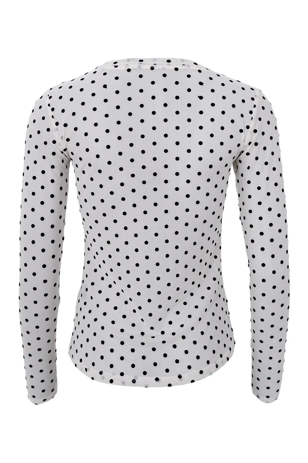 Jennie Dotted Mesh Blouse | Off White | Bluse fra Black Colour - Image 2