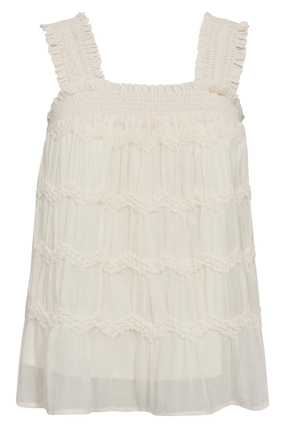 Jerrycc Smock Strap Top | Off White | Top fra Co'Couture - Image 2
