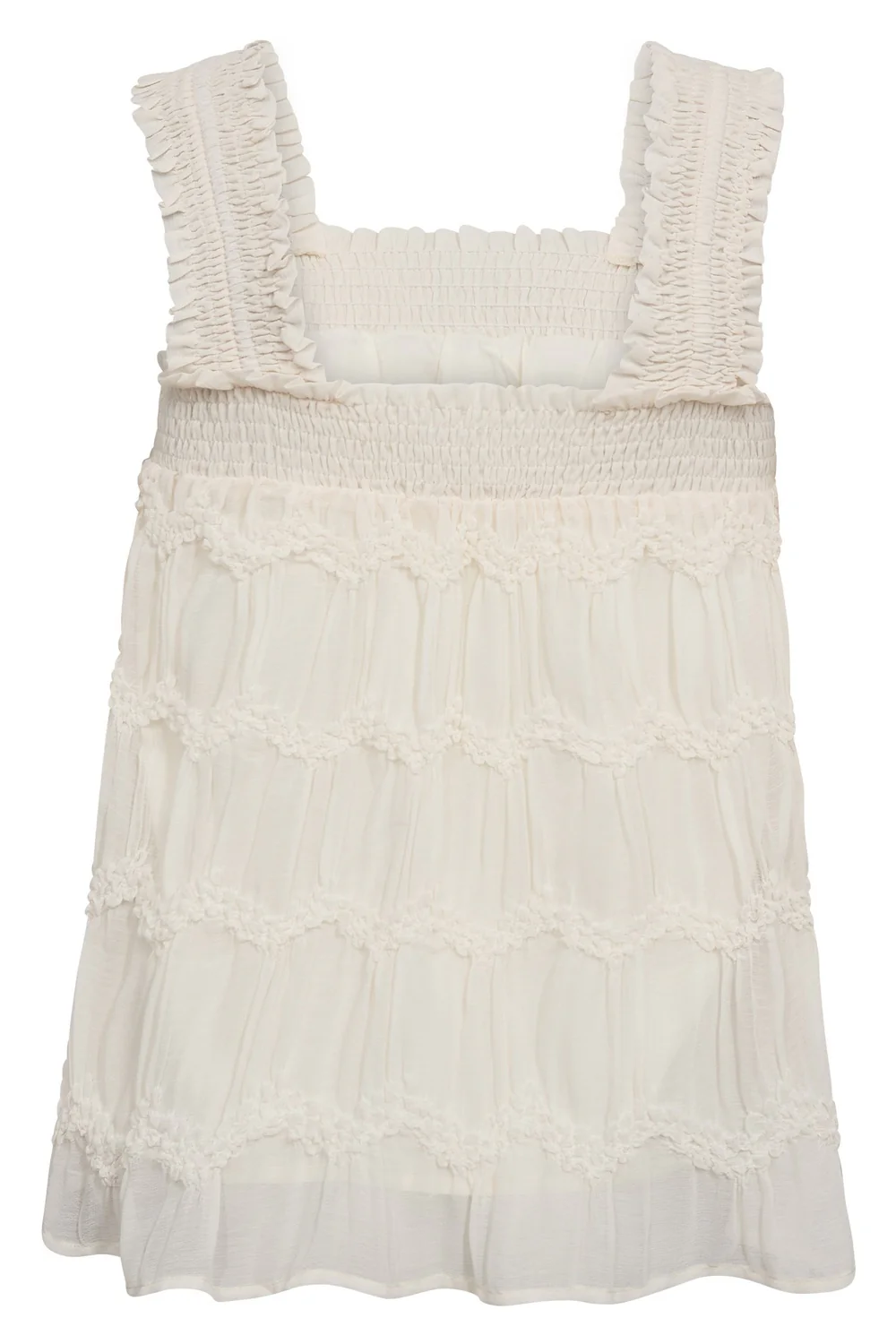 Jerrycc Smock Strap Top | Off White | Top fra Co'Couture - Image 6