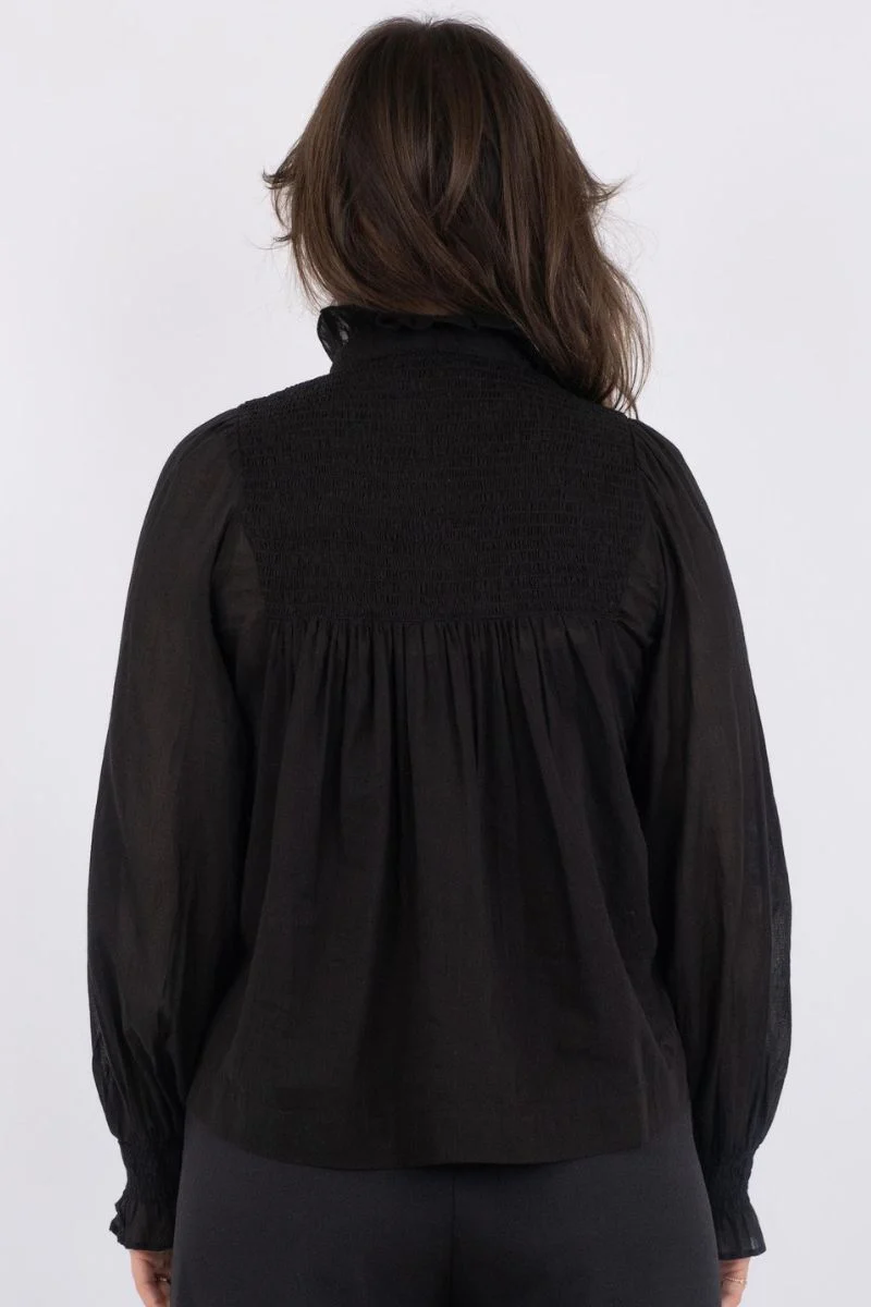 Jill S Voile Blouse | Black | Bluse fra Neo Noir - Image 8