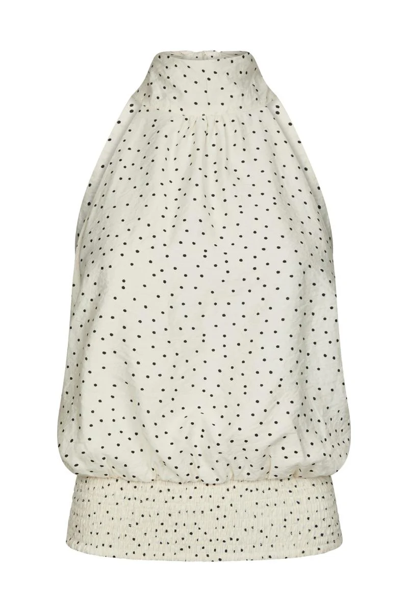 Jos Mini Dot Top | Off White | Bluse fra Neo Noir