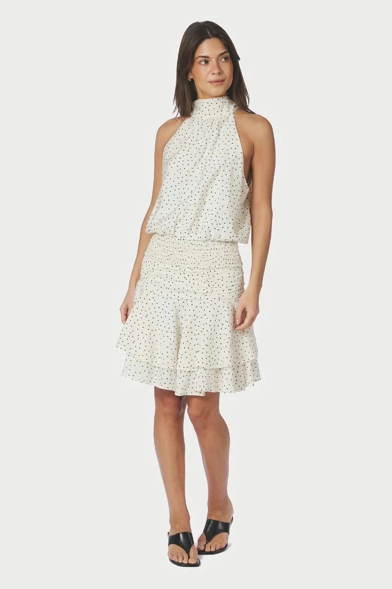 Jos Mini Dot Top | Off White | Bluse fra Neo Noir - Image 4