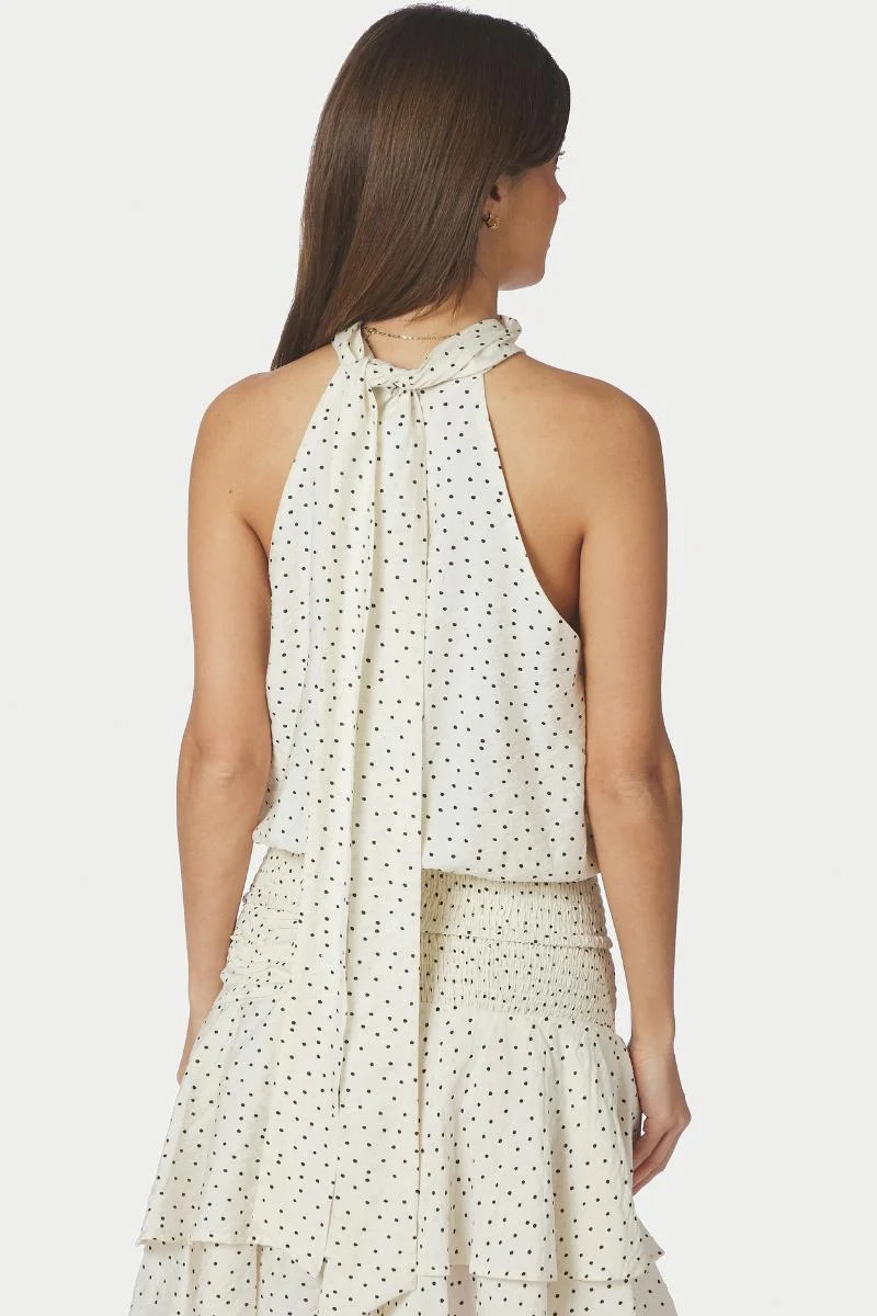 Jos Mini Dot Top | Off White | Bluse fra Neo Noir - Image 5