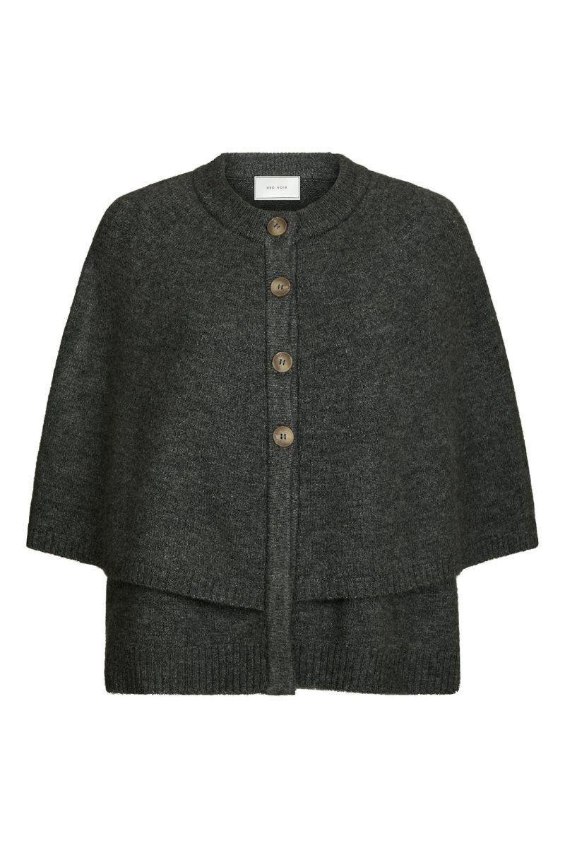 Josei Double Knit Cape | Grey | Strik fra Neo Noir - Image 2
