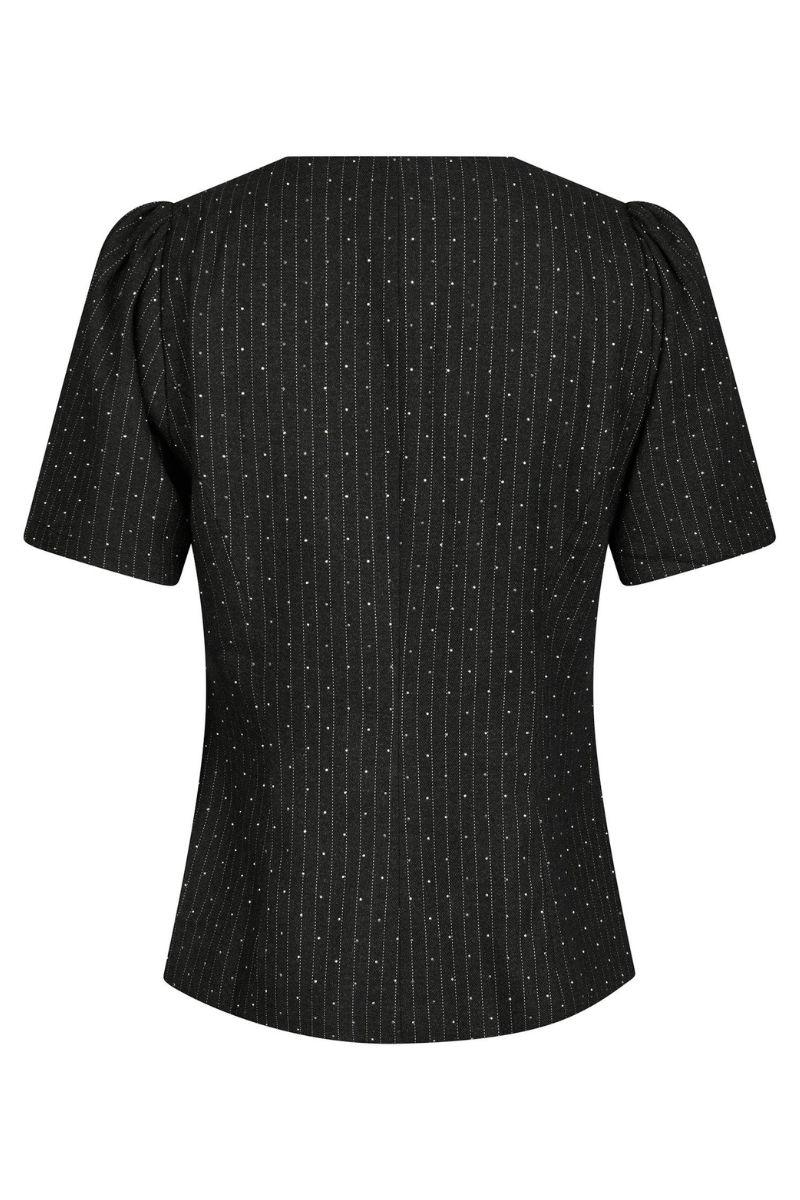 Jules B Pinstripe Blouse | Antracit | Bluse fra Neo Noir - Image 3