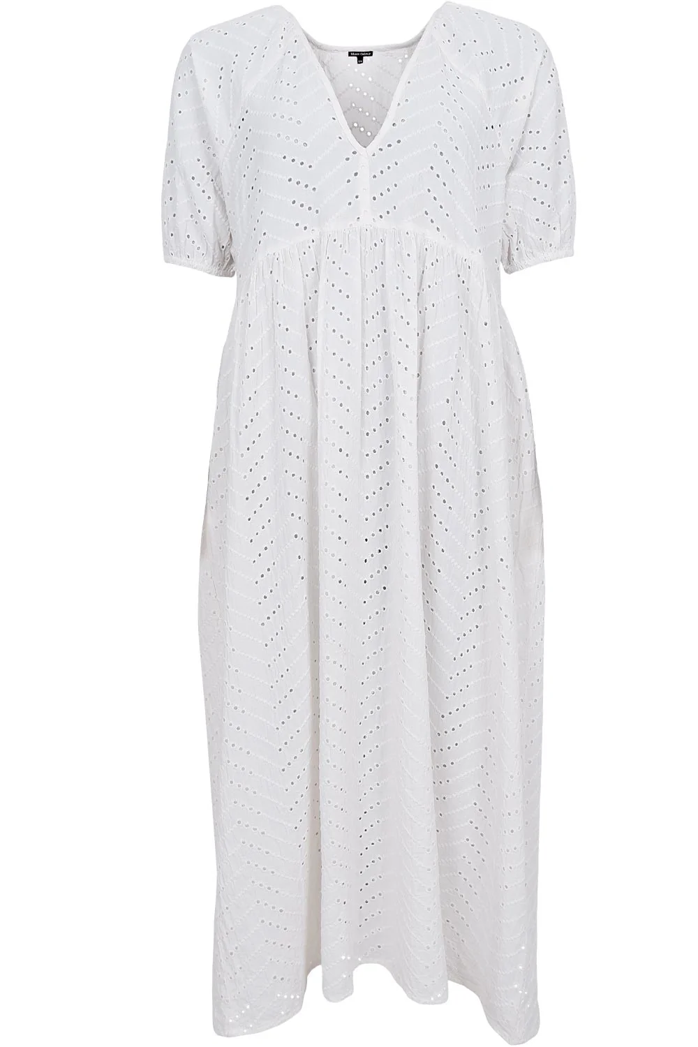 Julia Broderi Anglaise Dress | White | Kjole fra Black Colour - Image 2
