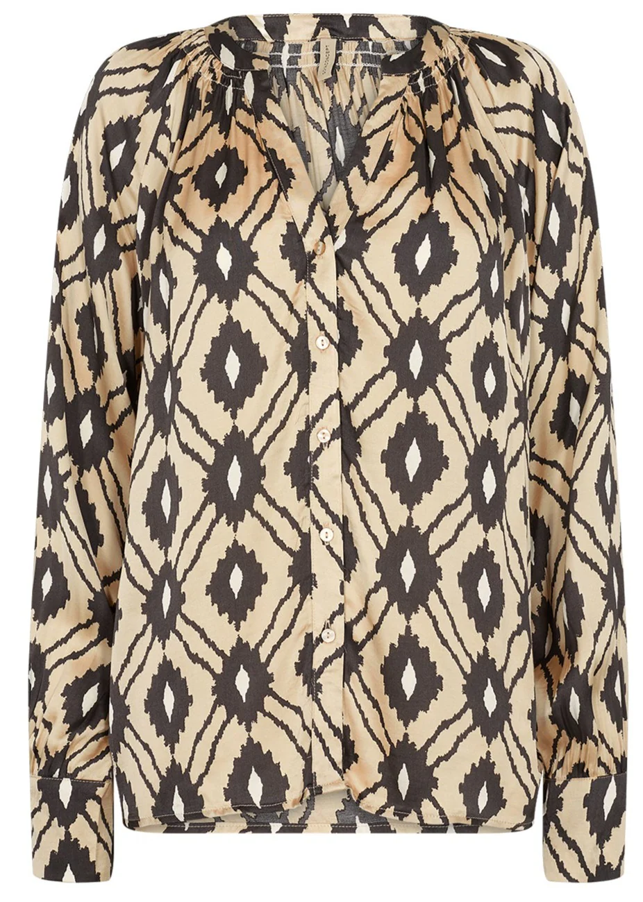 Juliette Printed Blouse | Sand | Bluse fra French Laundry