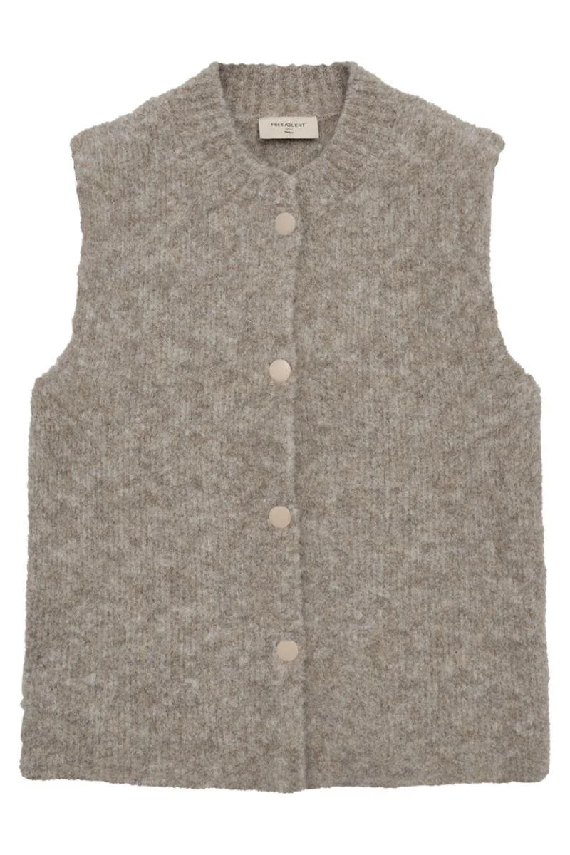 Jump Waistcoat 206808 | Desert Taupe Melange | Jakke fra Freequent - Image 2