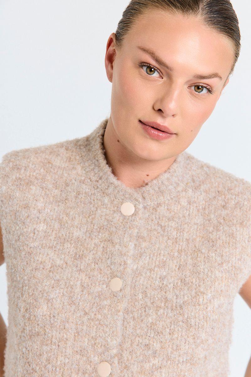 Jump Waistcoat 206808 | Desert Taupe Melange | Jakke fra Freequent - Image 7