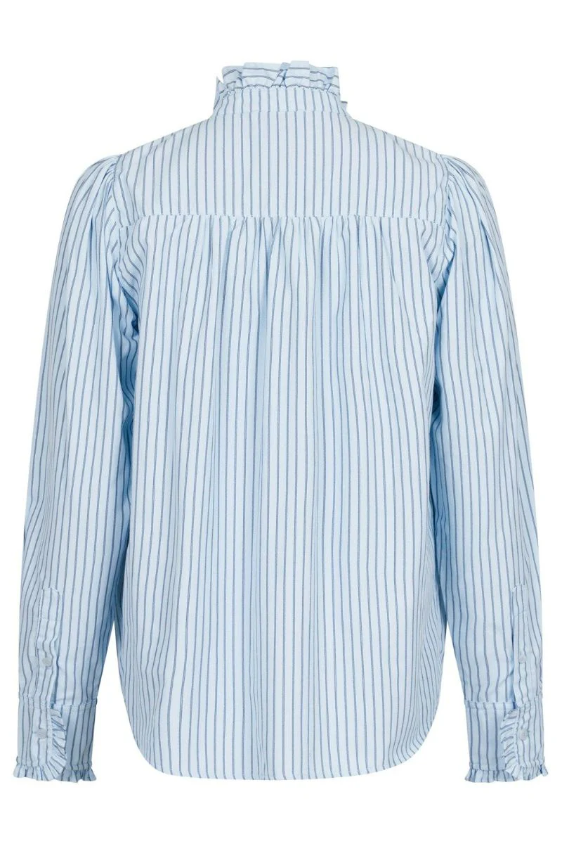 Justine Stripe Shirt | Light Blue | Skjorte fra Neo Noir - Image 4