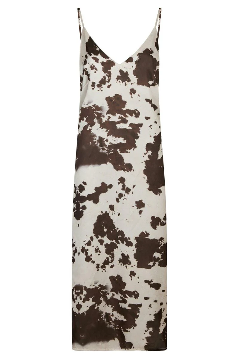 Kamran Cow Print Dress | Brown | Kjole fra Neo Noir - Image 2
