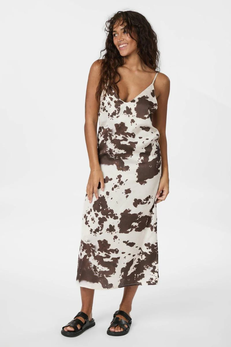 Kamran Cow Print Dress | Brown | Kjole fra Neo Noir - Image 7