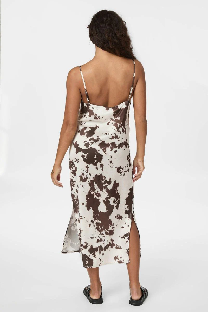 Kamran Cow Print Dress | Brown | Kjole fra Neo Noir - Image 8