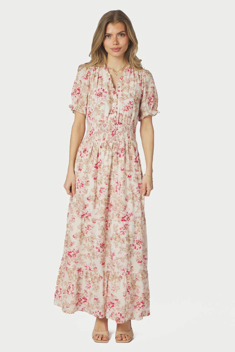 Kanza Flower Rose Dress | Rose | Kjole fra Neo Noir - Image 2