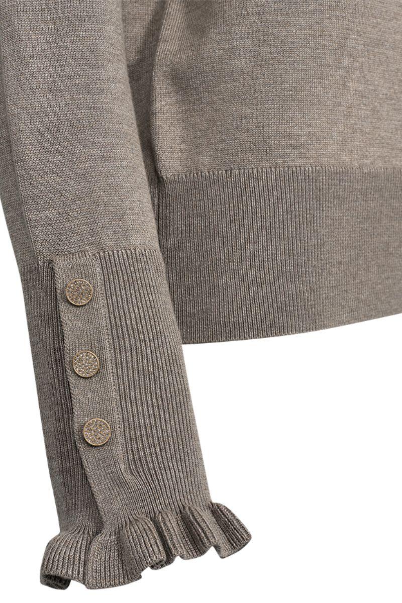 Katie Pullover 205095 | Desert Taupe Melange | Strik fra Freequent - Image 3