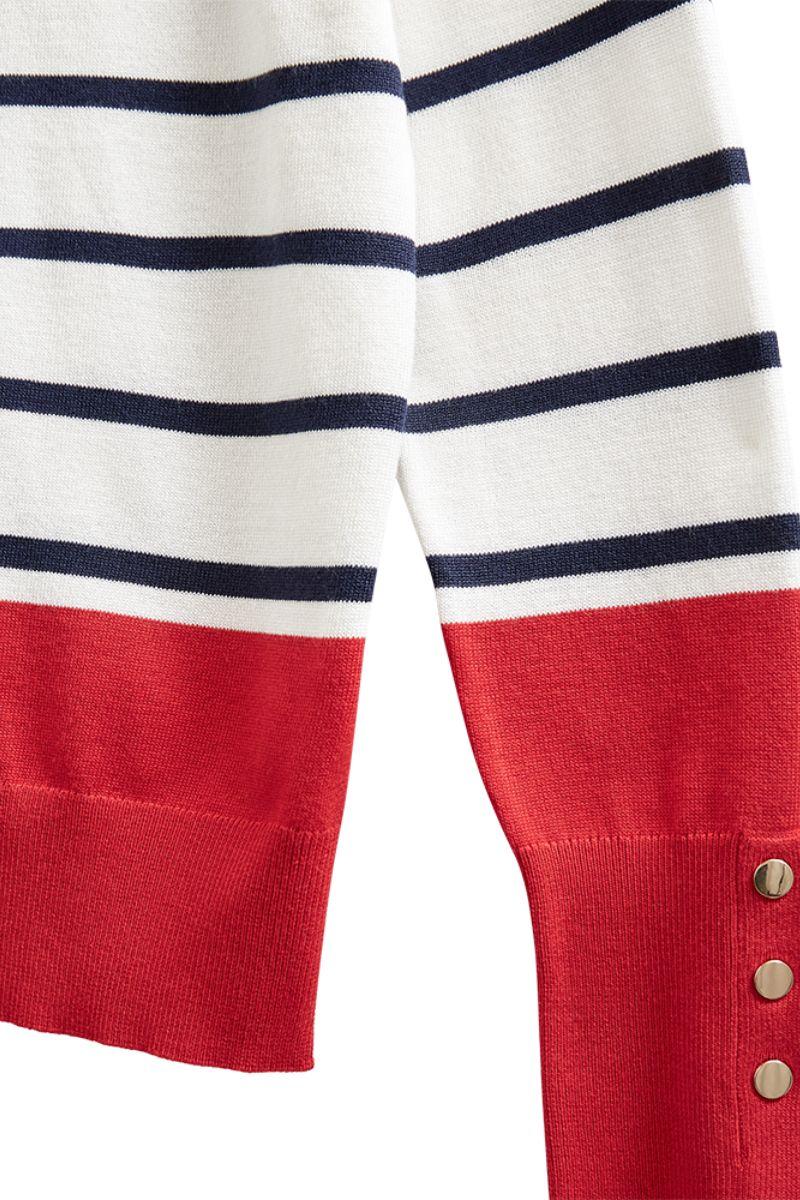 Katie Pullover 207512 | True Red W. Star Off-White | Strik fra Freequent - Image 5