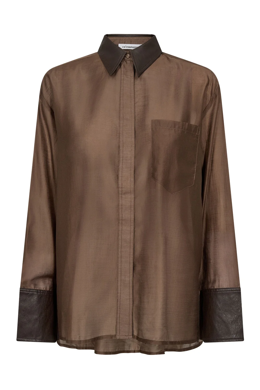 Kawa Shirt | Dark Brown | Skjorte fra Co'couture - Image 2